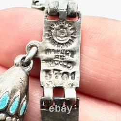 Margot De Taxco Mexico Bracelet Sterling Silver Blue Enamel Hallmarked Numbered