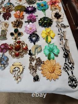 Massive 74pc Estate Jewelry Lot Trifari, Weiss, Murano & Haskell-Style Masterp