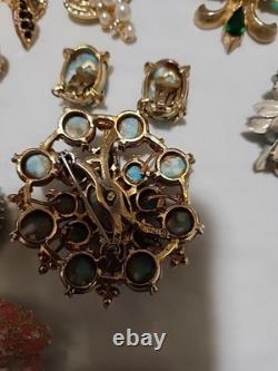 Massive 74pc Estate Jewelry Lot Trifari, Weiss, Murano & Haskell-Style Masterp