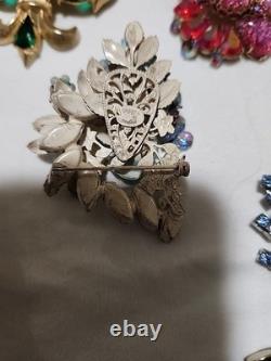 Massive 74pc Estate Jewelry Lot Trifari, Weiss, Murano & Haskell-Style Masterp