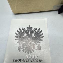 Michaela Von Habsburg Gold Plated Blue Enamel Fleur De Lis Clasp Cuff Bracelet