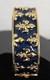 Michaela Von Habsburg Mvh Bracelet Blue Enamel Fleur De Lis Gold Tone Wide