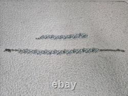 Mid-Century Lisner Baby Blue Enamel 16 Necklace & 7 Bracelet Demi-Parure Set
