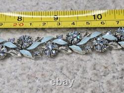 Mid-Century Lisner Baby Blue Enamel 16 Necklace & 7 Bracelet Demi-Parure Set