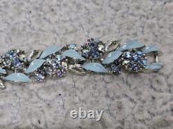 Mid-Century Lisner Baby Blue Enamel 16 Necklace & 7 Bracelet Demi-Parure Set