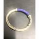 Milor Italy 925 Sterling Silver Blue Guilloche Enamel Bangle Bracelet Sky