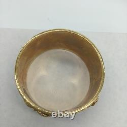 Monet Cuff Bracelet Dragonfly Bee Butterly Flower Blue/ Gold Unique