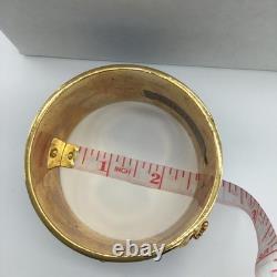 Monet Cuff Bracelet Dragonfly Bee Butterly Flower Blue/ Gold Unique