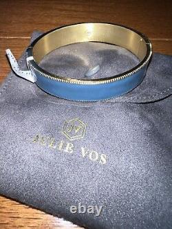 NEW Julie Vos Enamel Hinge Bangle Bracelet in a Beautiful Blue NWT