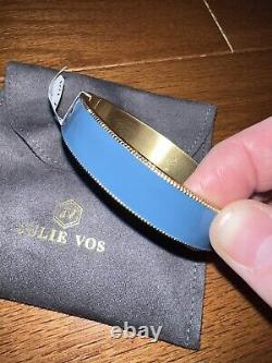 NEW Julie Vos Enamel Hinge Bangle Bracelet in a Beautiful Blue NWT