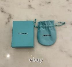 NEW Tiffany & Co. 925 Silver Blue Enamel RTT LOVE Toggle Bracelet + Pouch