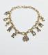 Notre Dame Antique Vtg Charm Bracelet Blue Enamel University Old Lettering Gf