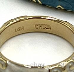 NWOT Lauren G Adams Cream Blue Enamel Moroccan Bracelet