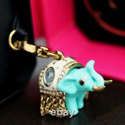 NWT NIB JUICY COUTURE 3D Royal Elephant Teal Pave Crystal BRACELET CHARM NEW