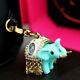 Nwt Nib Juicy Couture 3d Royal Elephant Teal Pave Crystal Bracelet Charm New