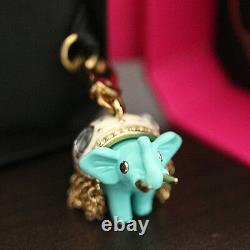 NWT NIB JUICY COUTURE 3D Royal Elephant Teal Pave Crystal BRACELET CHARM NEW