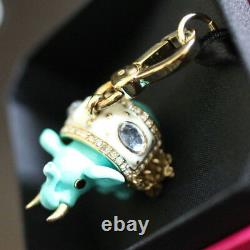 NWT NIB JUICY COUTURE 3D Royal Elephant Teal Pave Crystal BRACELET CHARM NEW