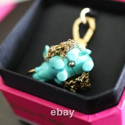 NWT NIB JUICY COUTURE 3D Royal Elephant Teal Pave Crystal BRACELET CHARM NEW