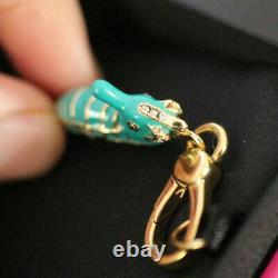 NWT NIB JUICY COUTURE 3D Seahorse Teal Pave Crystal BRACELET CHARM NEW