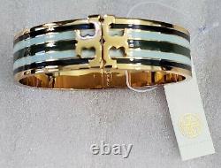 NWT Tory Burch Kira Multicolor Ground-Off Enamel Bracelet Blue Green Great Gift