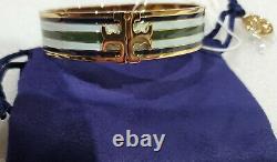 NWT Tory Burch Kira Multicolor Ground-Off Enamel Bracelet Blue Green Great Gift