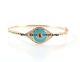 Natural Diamond Blue Enamel 925 Sterling Silver Rose Gold Plated Bracelet Gift