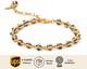 Natural Gemstones Bracelet 18k Gold Blue Enamel Bracelet Handmade Gift For Her