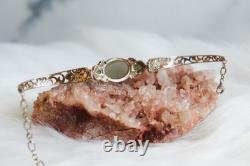 Nephrite Hetian Jade S925 Bracelet In Green With Blue Enamel 11.12g certificate