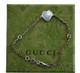 New Gucci Sterling Silver Interlocking G Blue Enamel Heart Bracelet It-18 Us-8