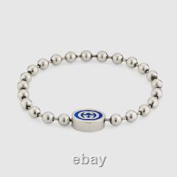 New Gucci Boule Bracelet Blue Imperial Enamel YBA753437001017