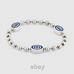 New Gucci Large Boule Bracelet Blue Imperial Enamel YBA753442002017