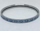 New Hermes Uni Bangle, Blue Pattern Enamel On Palladium Sz 65cm Pm