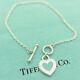 New Return To Tiffany & Co. Sterling Silver Blue Enamel Love Toggle Bracelet