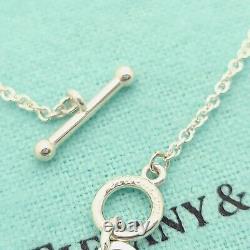 New Return To Tiffany & Co. Sterling Silver Blue Enamel LOVE Toggle Bracelet