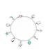 New Tiffany & Co Sterling Silver Dangle Blue Enamel Charm Bracelet Size Medium