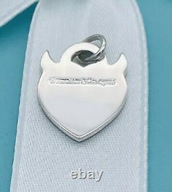 New Tiffany & Co Silver Return To Devil Blue Enamel Charm For Bracelet Necklace