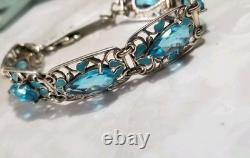 Nicky Butler Sterling Silver Blue Quartz Enamel Tennis Bracelet NB HSN $175 NWT