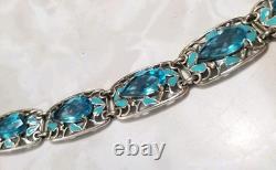 Nicky Butler Sterling Silver Blue Quartz Enamel Tennis Bracelet NB HSN $175 NWT