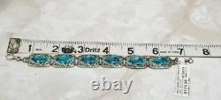 Nicky Butler Sterling Silver Blue Quartz Enamel Tennis Bracelet NB HSN $175 NWT
