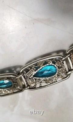 Nicky Butler Sterling Silver Blue Quartz Enamel Tennis Bracelet NB HSN $175 NWT
