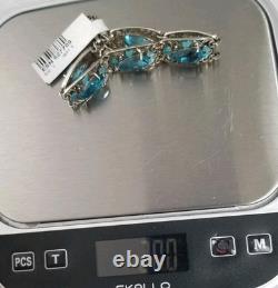 Nicky Butler Sterling Silver Blue Quartz Enamel Tennis Bracelet NB HSN $175 NWT