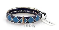 Nouvelle Bague Diamond Blue Enamel 18k & Sterling Bracelet