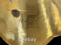 Old Vintage Bangle Bracelet Gemini Brass Enamel Cuff Made In India Zodiac Sign