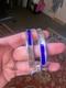 Ottaviani 925 Sterling Italian Mid-century/modernist Bracelet Blue Enamel