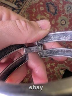 Ottaviani 925 sterling Italian mid-century/modernist Bracelet blue enamel