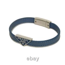 PRADA Saffiano Bracelet 2IB289 053 F0154 bracelet M Enamel Blue Silver Exc