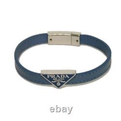 PRADA Saffiano Bracelet 2IB289 053 F0154 bracelet M Enamel Blue Silver Exc