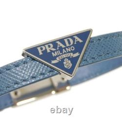 PRADA Saffiano Bracelet 2IB289 053 F0154 bracelet M Enamel Blue Silver Exc