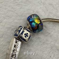 Pandora Charm Bracelet Silver 925 Multi Charm Anniversary Animals Women 7in