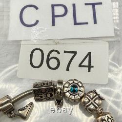 Pandora Charm Bracelet Silver 925 Multi Charm Anniversary Animals Women 7in